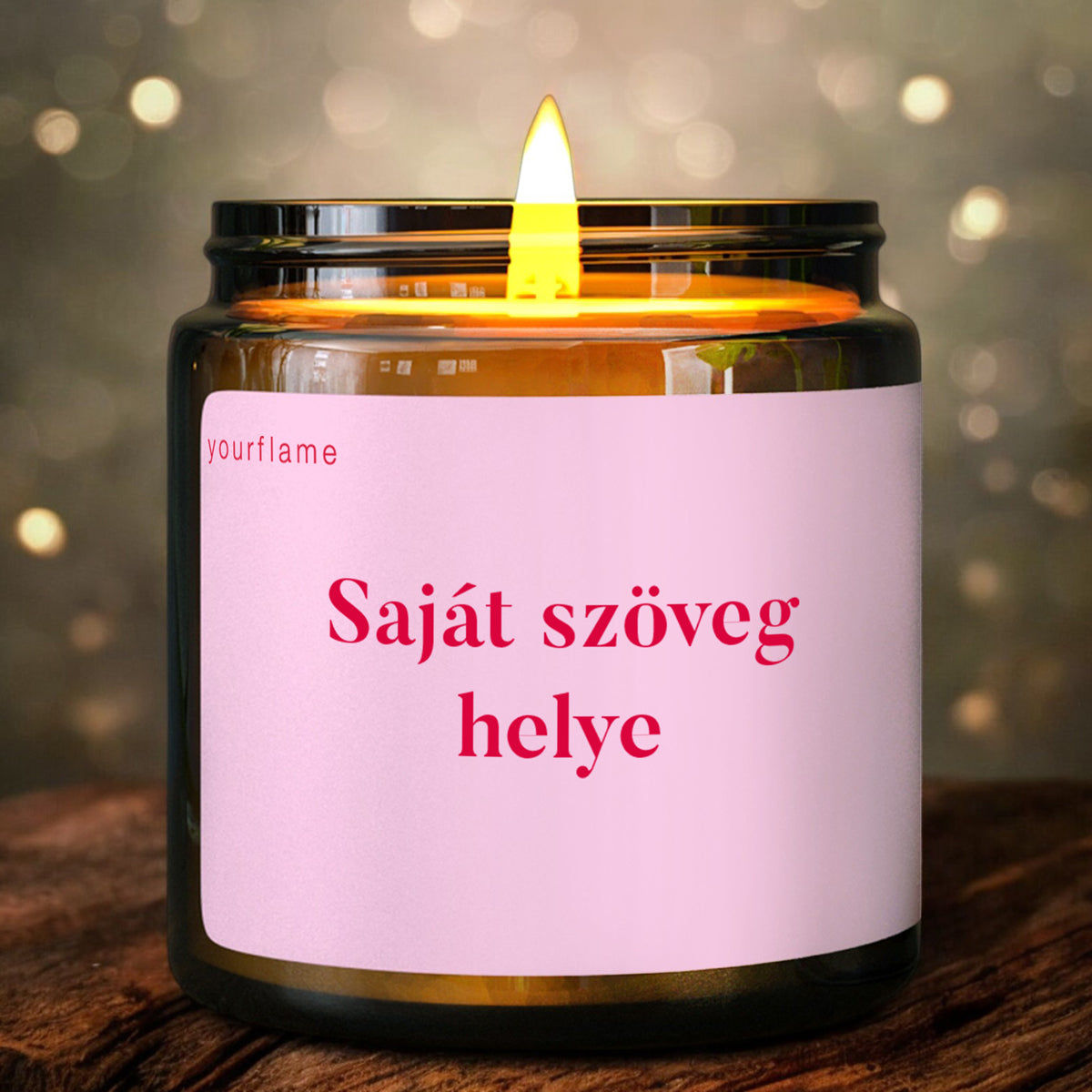 Illatgyertya saját felirattal