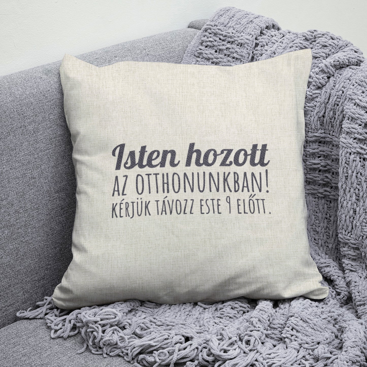 Vendégűző díszpárna
