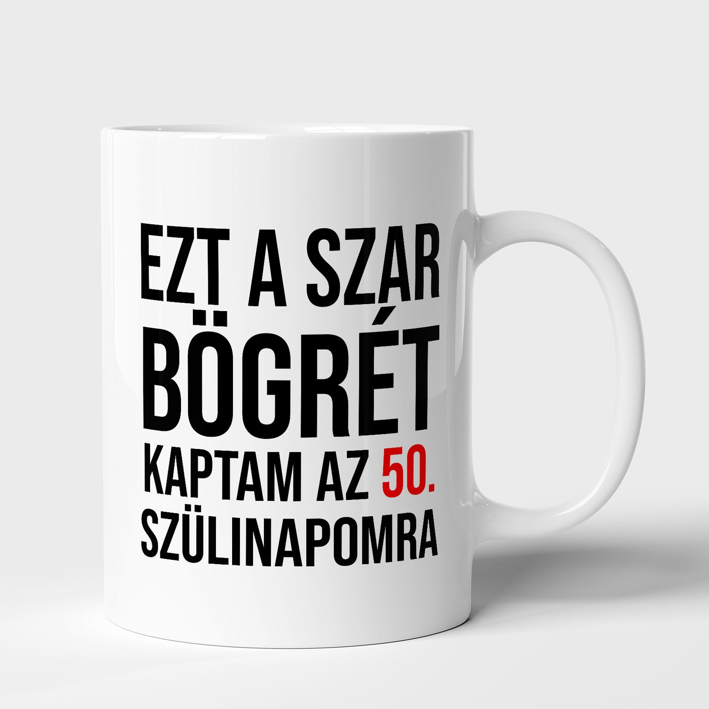 Egyedi megúszós szülinapi bögre - évszámmal