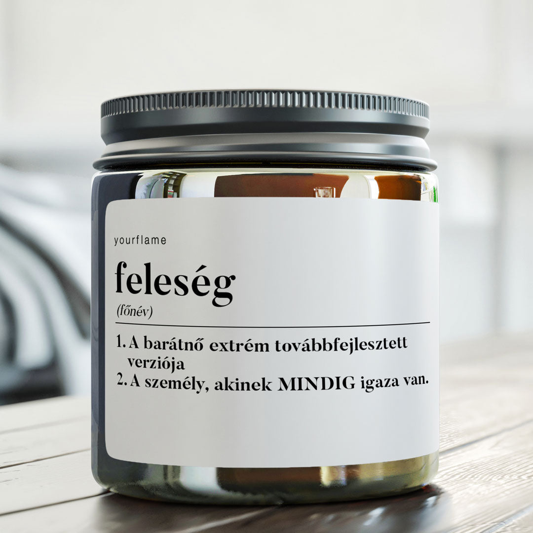 A Feleség definíciója illatgyertyán