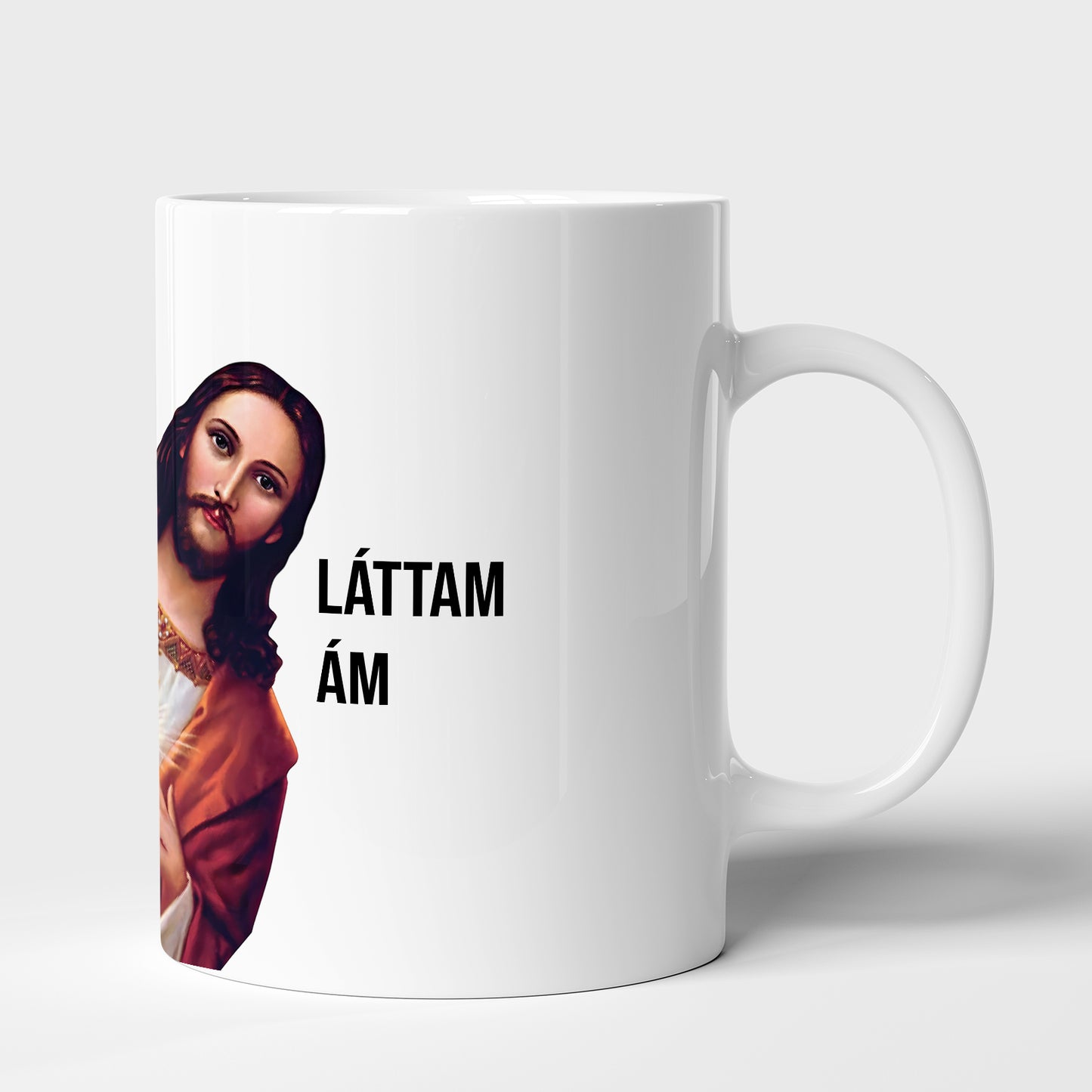 Jézus bögre, ami figyeli a bűneidet