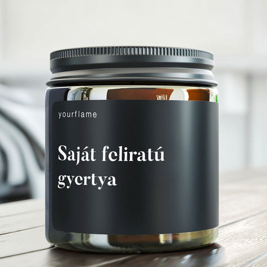 Illatgyertya saját felirattal