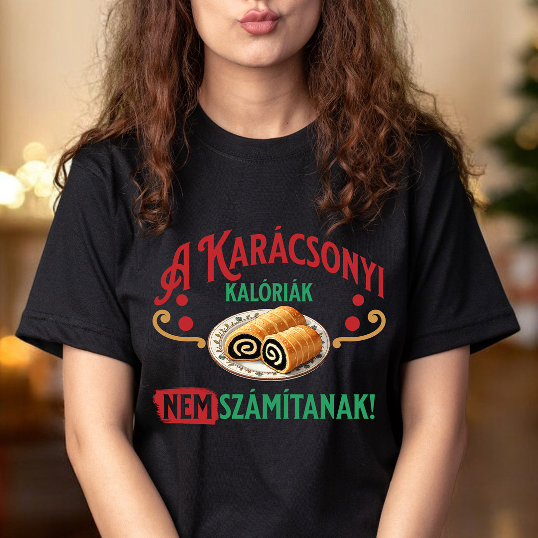 A karácsonyi kalóriák nem számítanak póló