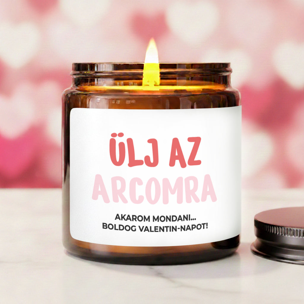 Valentin napi illatgyertya egyértelmű célzással